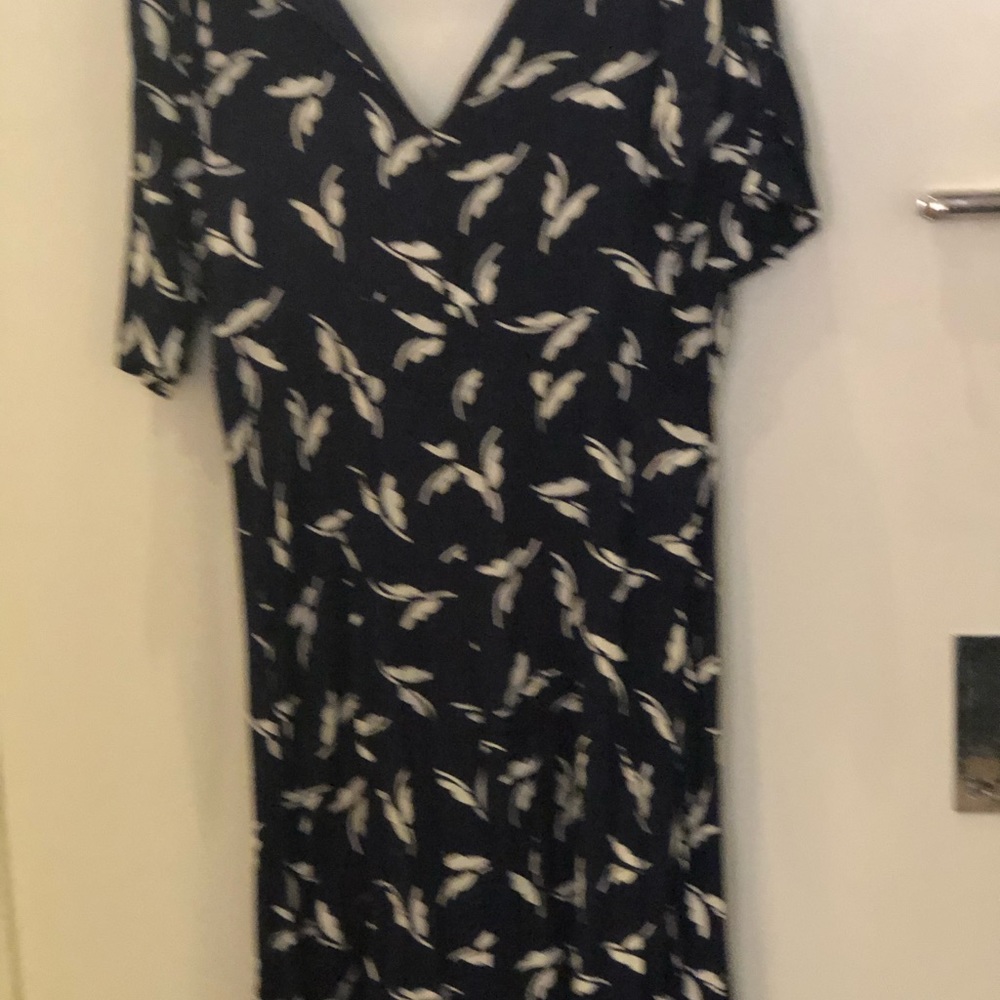 anthropologie navy dress